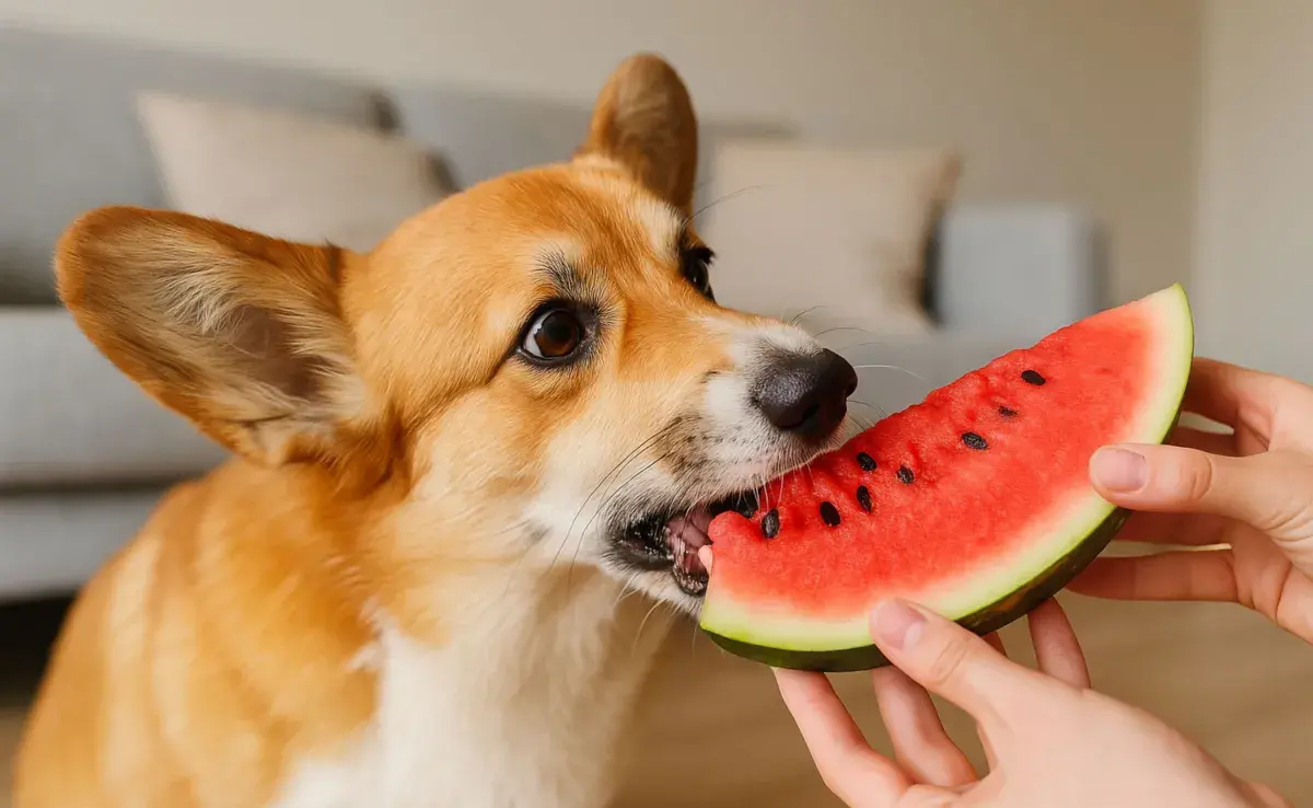 La sandía es excelente para los perros. Eso sí, quítale las semillas. 