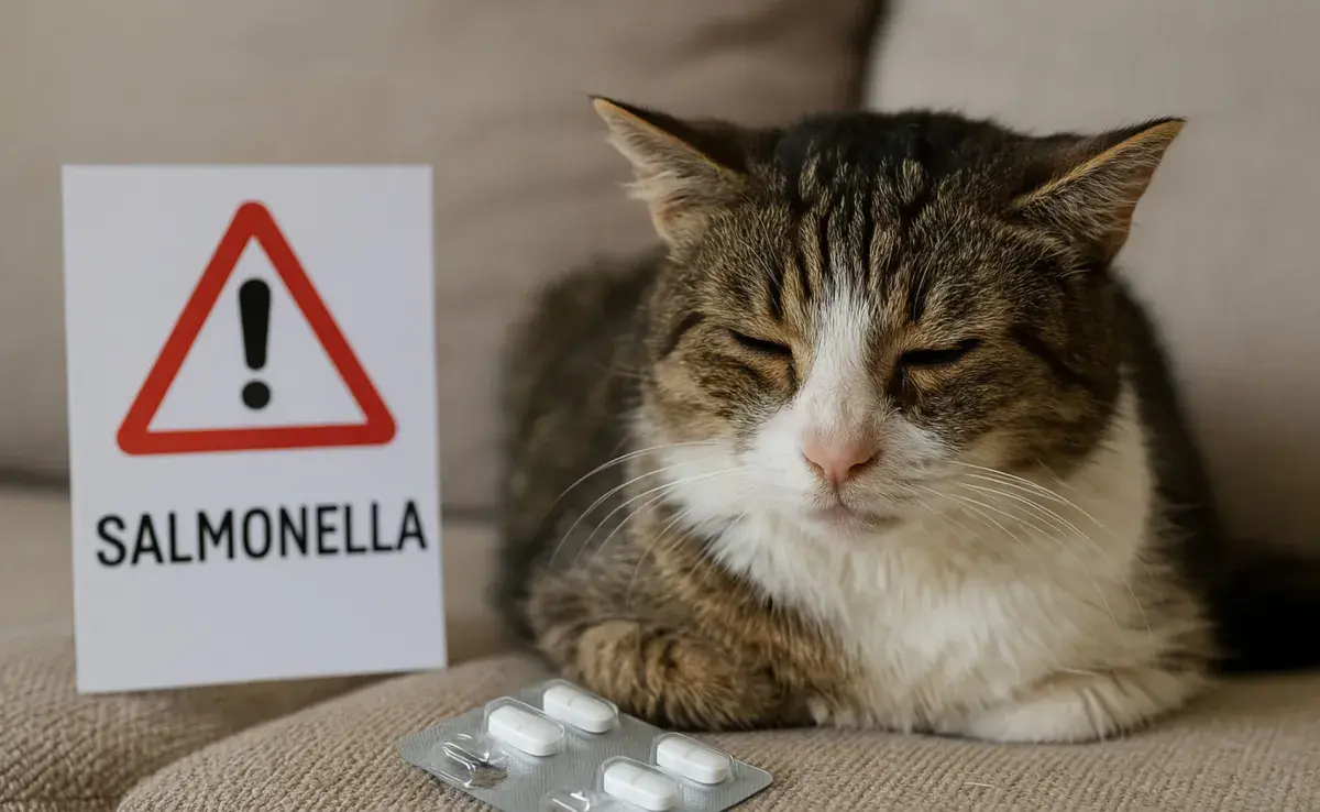 La salmonella no es una enfermedad común en gatos. 