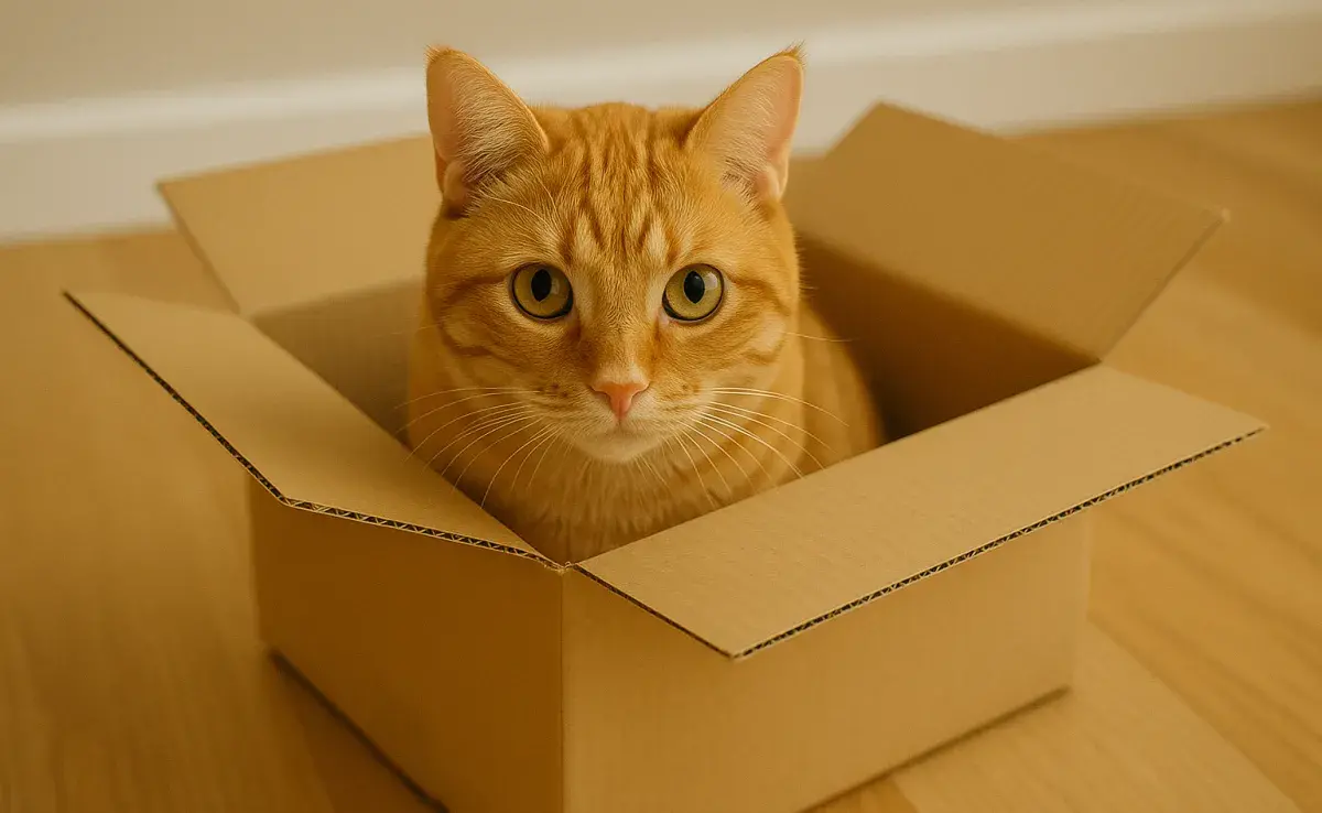 Las cajas les dan a los gatos una sensación de refugio y protección. 