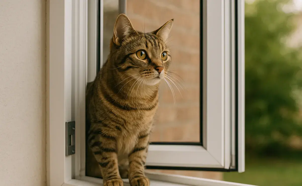 Cuidado con las ventanas abiertas, los gatos se pueden caer y tener consecuencias graves.