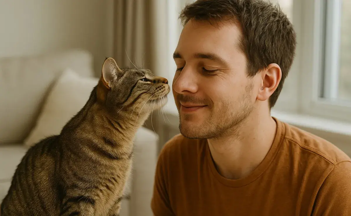 El olfato es uno de los sentidos más desarrollados en los gatos. Foto: Generada con Chat GPT
