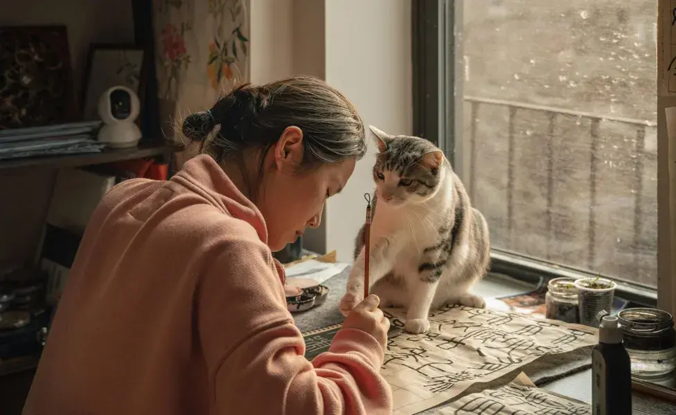Algunos gatos evitan el contacto cuando tienen demencia.