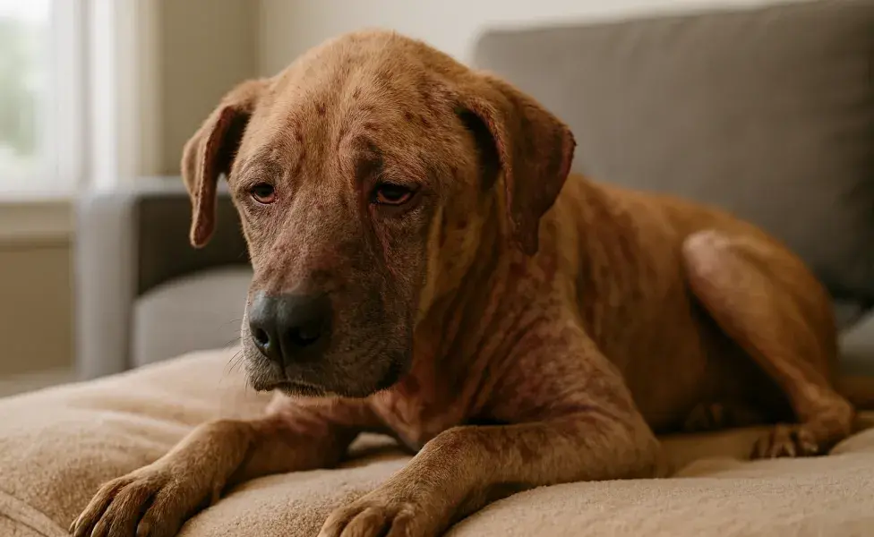 El gusano barrenador puede causar heridas en tu perro. Imagen creada por ChatGPT.