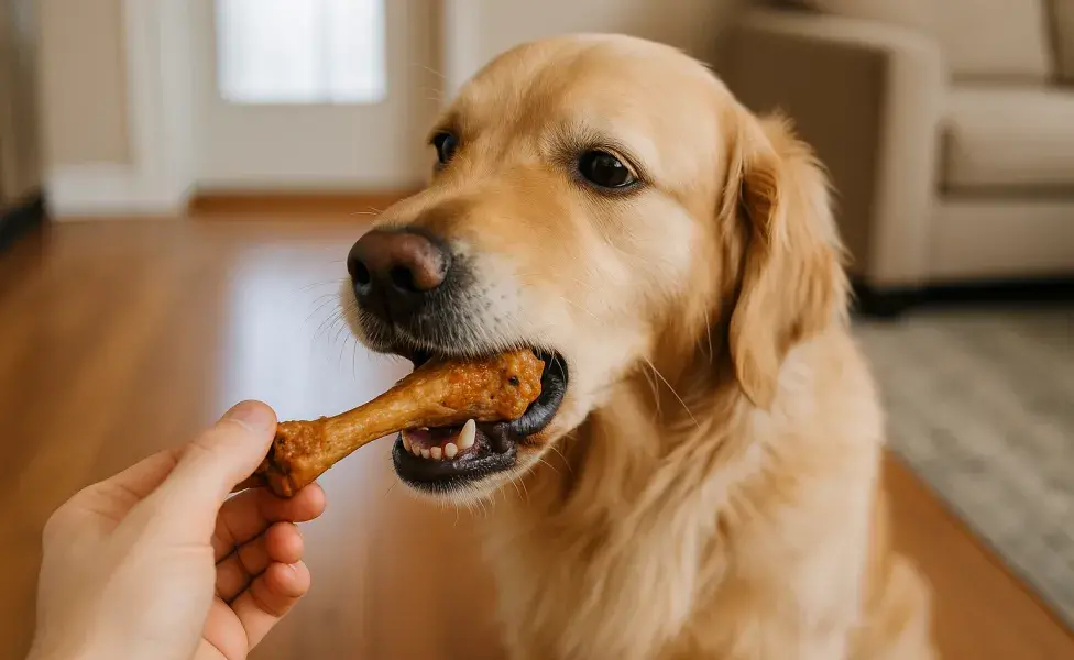 El mayor peligro está en dar patas de pollo cocidas con hueso quebradizo.