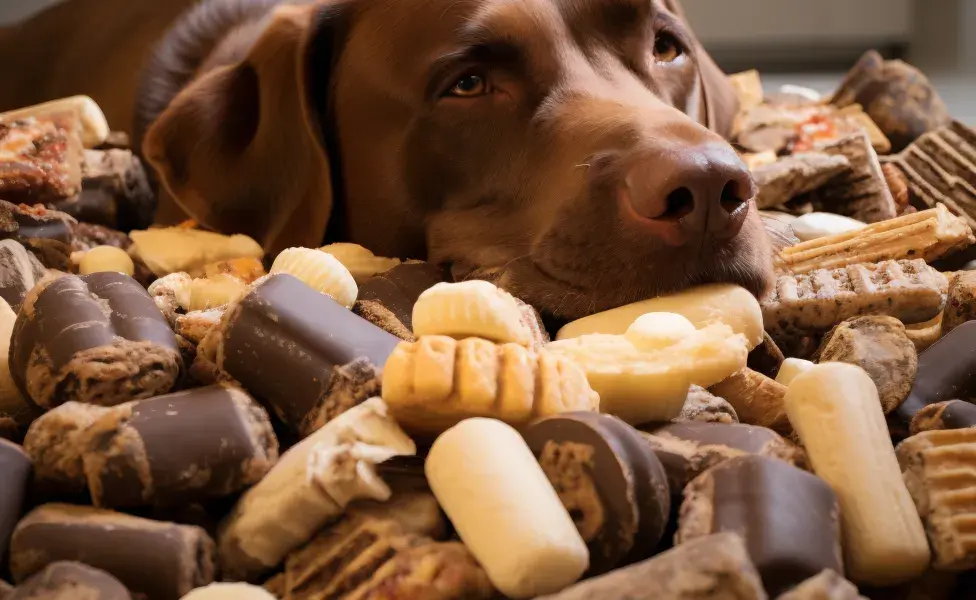 El chocolate le puede causar vómito a tu perro.