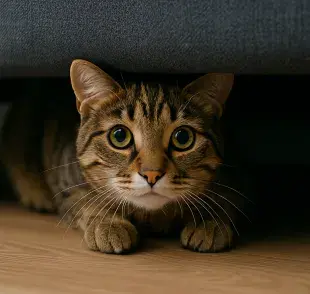 Los gatos se esconden por varias razones, muchas de ellas completamente normales.