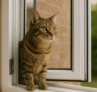 Cuidado con las ventanas abiertas, los gatos se pueden caer y tener consecuencias graves.