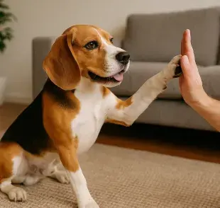 Recuerda que un cachorro aprende a base de amor, paciencia y premios. Imagen creada en ChatGPT