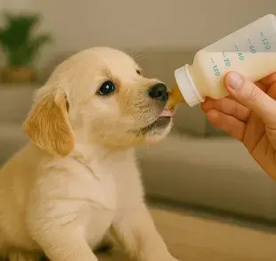 La alimentación de tu perro cambia dependiendo de su edad. Imagen creada por ChatGPT.