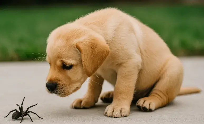 Si tu perro muestra hinchazón, puede ser una reacción por una picada de araña.