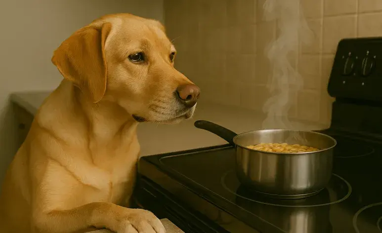 A los perros no se les debe dar la comida caliente.