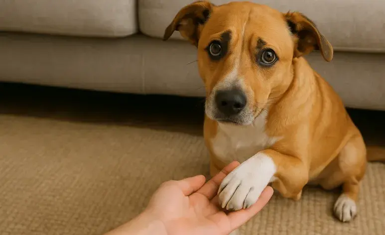 Tu perro te puede lamer la cara en señal de perdón.