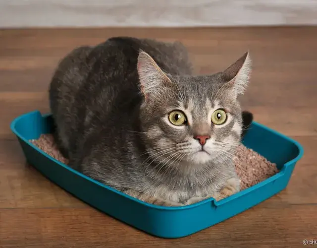 caixa de areia gato